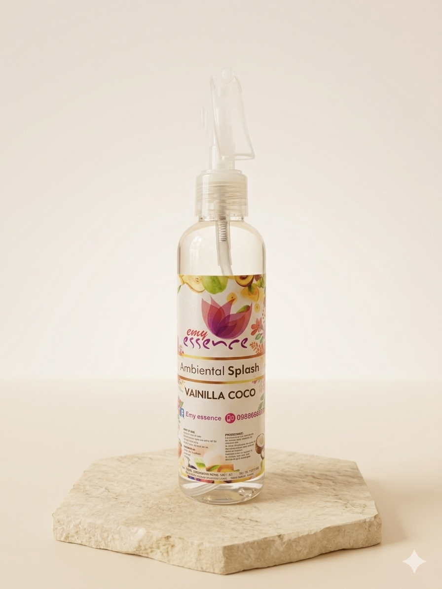 Ambiental Splash Clásico 180 ml – Vainilla Coco (Aroma Dulce Cremoso)