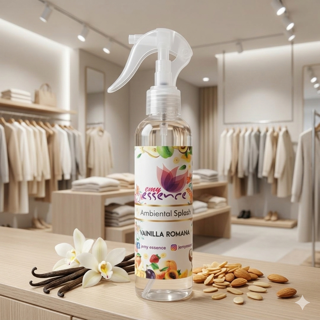 Ambiental Splash Premium 180 ml – Vainilla Romana (Aroma Dulce de Vainilla y Almendra)