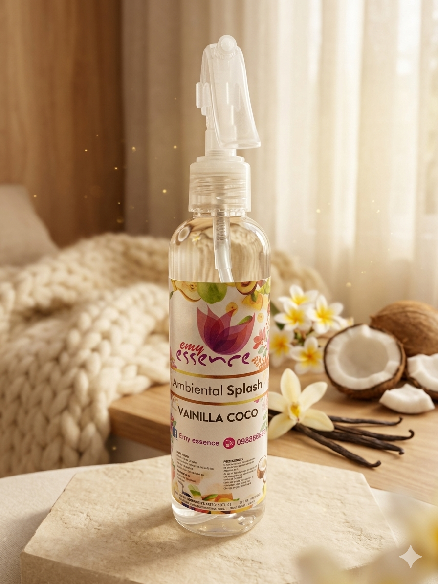 Ambiental Splash Clásico 180 ml – Vainilla Coco (Aroma Dulce Cremoso)