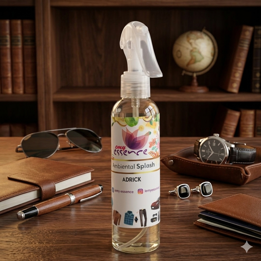 Ambiental Splash Premium 180 ml – Adrick (Aroma Masculino Amaderado Intenso)