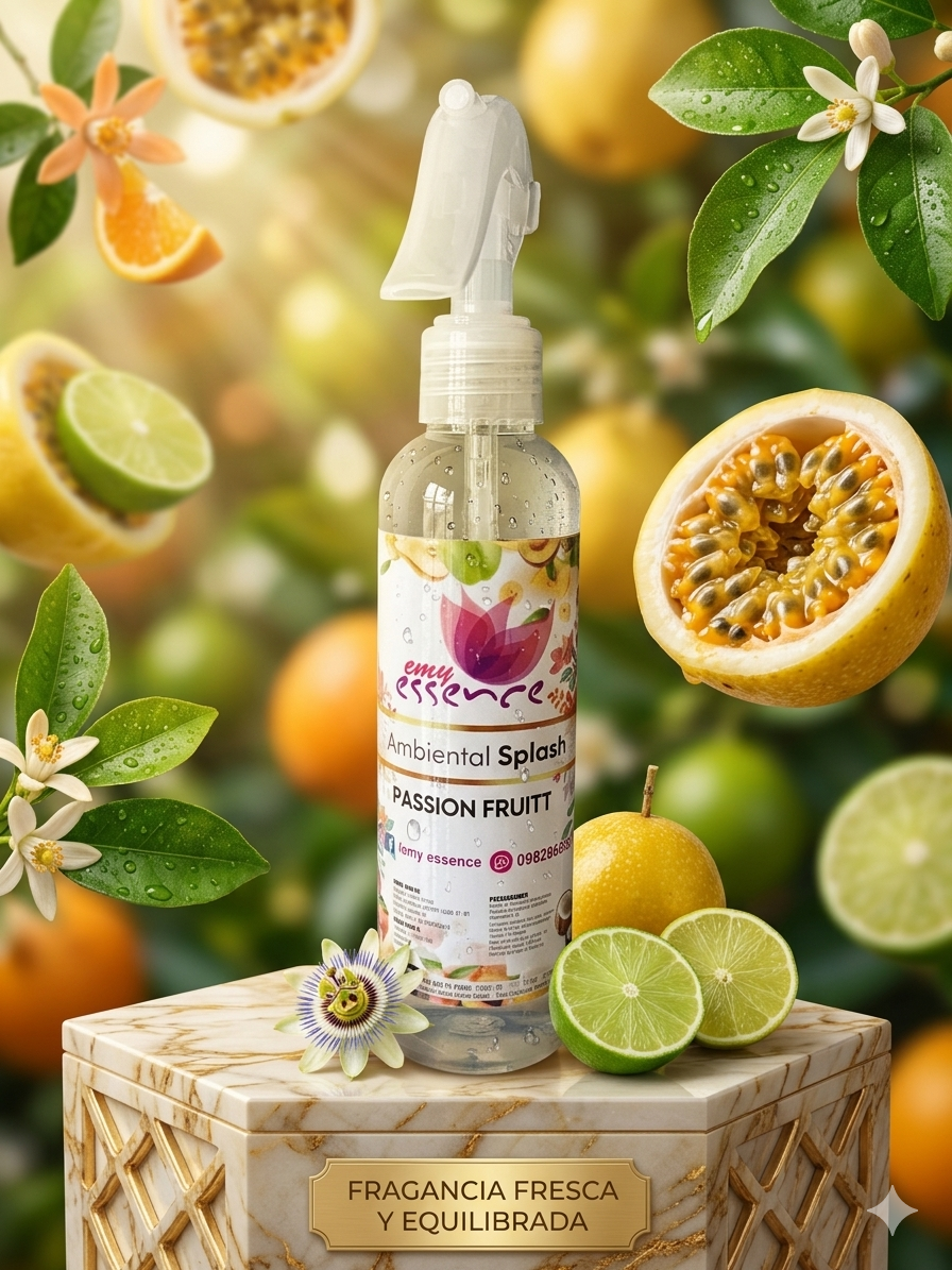 Ambiental Splash Clásico 180 ml – Passion Fruit (Aroma Cítrico de Maracuyá)