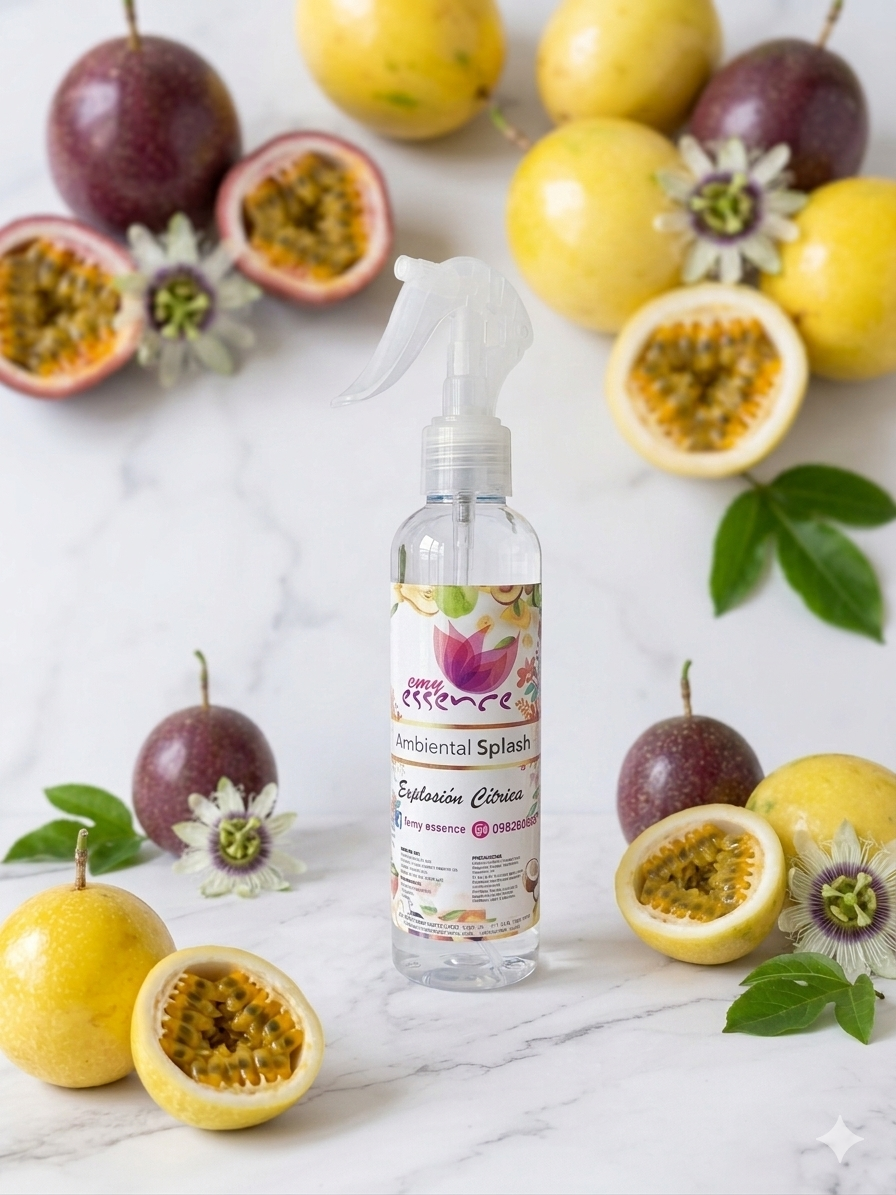 Ambiental Splash Premium 180 ml – Explosión Cítrica (Maracuyá Intenso)